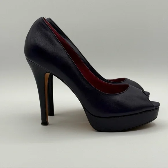 Cole Haan Mariela Air Purple Leather Peep Toe Pumps Women 6.5B - Picture 16 of 16